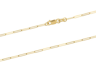 9ct Yellow Gold 1.8mm Long Link    Extra Light Paperclip Chain        18