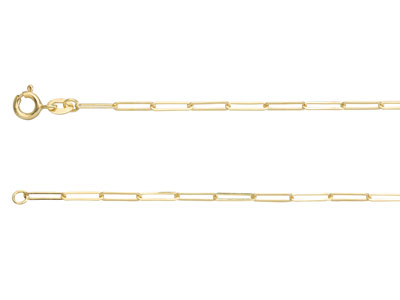 9ct Yellow Gold 2.3mm Long Link    Extra Light Paperclip Chain        20