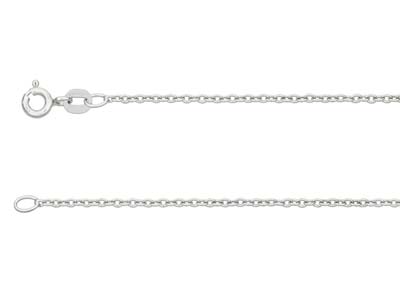 9ct White Gold 1.5mm Cable Chain   16