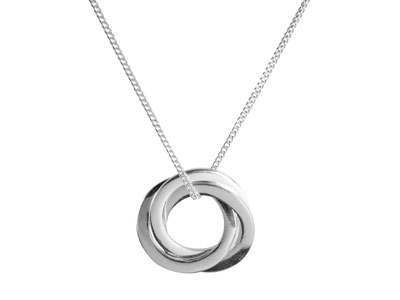 Sterling Silver Russian Trio Ring  Necklet - Standard Image - 1