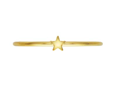 Gold Filled Star Design Stacking   Ring Small - Standard Image - 1