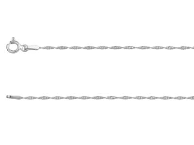 Sterling Silver 1.2mm Twisted Curb Chain 18
