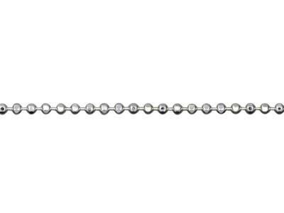 Sterling Silver 1.0mm Diamond Cut  Ball Chain 18