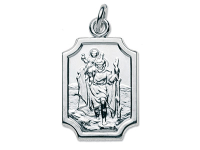 Sterling Silver St. Christopher,   Small Plaque - Standard Image - 1