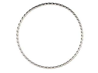 Sterling Silver Twisted Bangle - Standard Image - 2