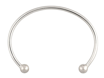 Sterling Silver Childs Torque      Bangle, Round Wire - Standard Image - 2