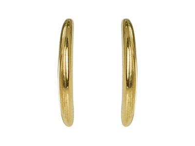 9ct Yellow Gold Crescent Hoop      Earrings - Standard Image - 1