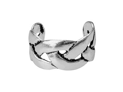 Sterling Silver Plait Design Cuff  Earring Sold Individually - Standard Image - 1