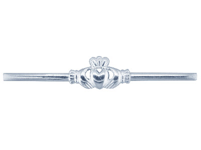 Sterling Silver Flat Ring Df8381    1.85mm Hallmarked Pierced Maids     Claddagh Extra Heavy, 100% Recycled Silver - Standard Image - 1
